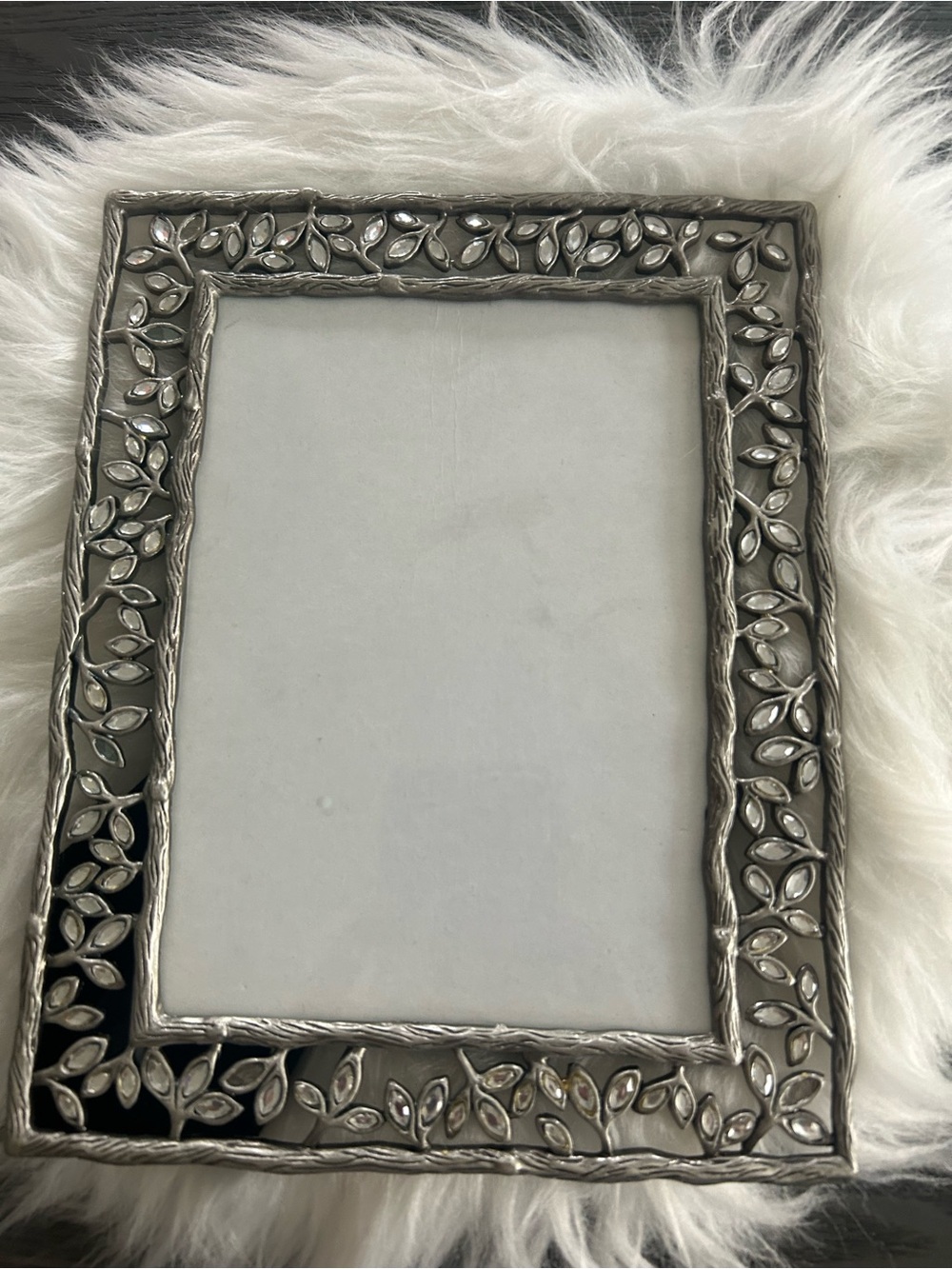 Silver Leaf Accent Picture Frame - Home Accents